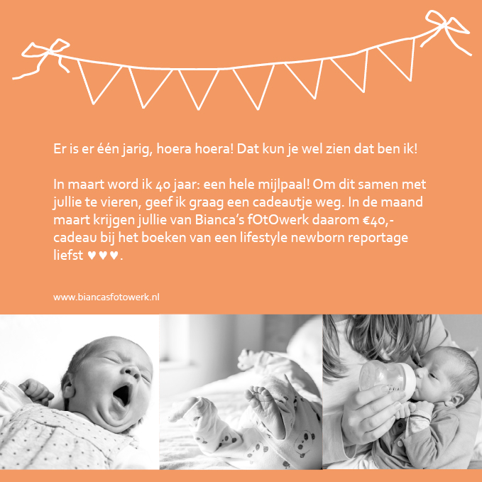bianca lifestyle newborn fotograaf jarig verjaardag cadeau